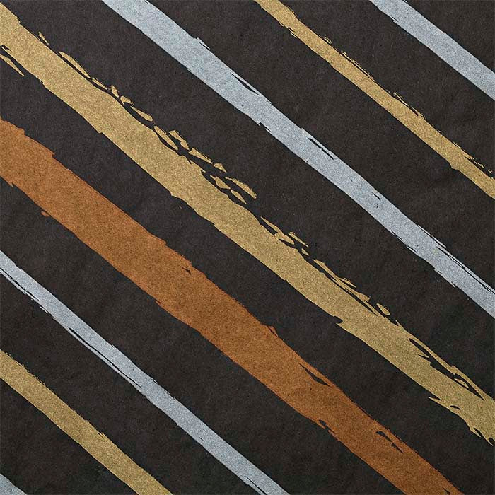 Papel de Seda Negro Cepillado Metálico, 200 Hojas