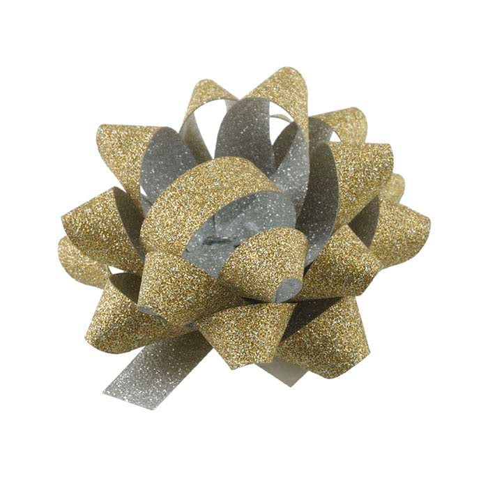 Mini Glitter Gold Paper 34.92mm Star Bow