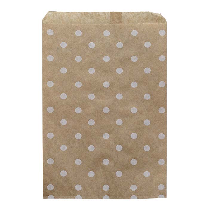 White Dots Print Paper 152.4mm x 228.6mm Merchandise Bag