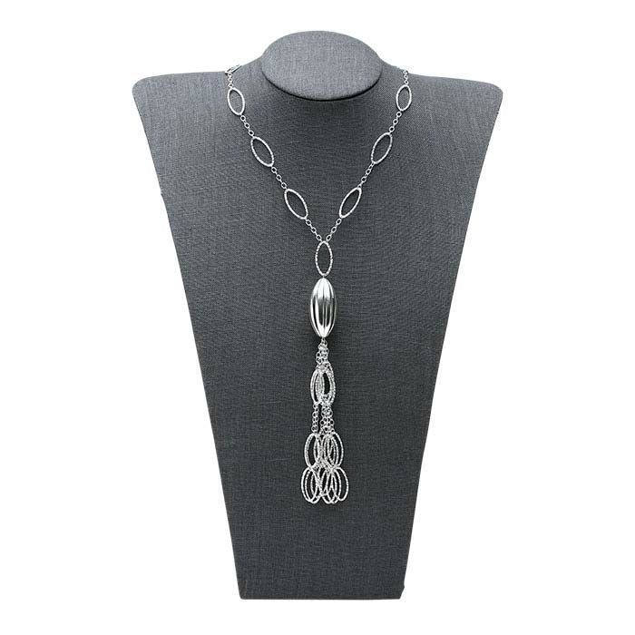 Graues Leinenhalskettenbüstendisplay