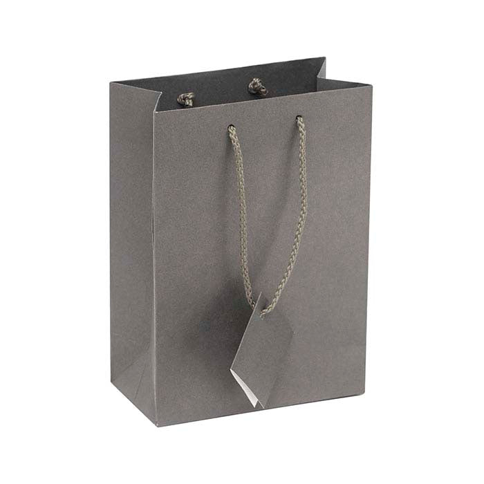 Matte-Finish Gray Paper Tote