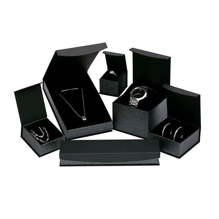 "Silver Night" Metallic & Black Bracelet or Watch Gift Box