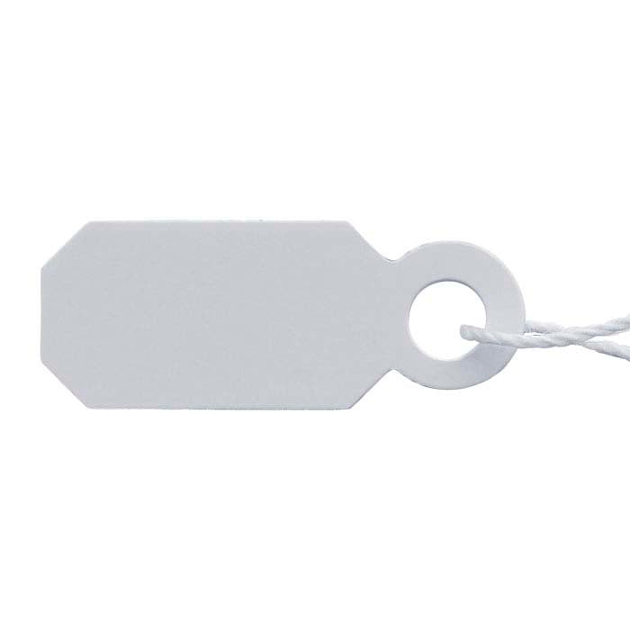 White Plastic String Tag