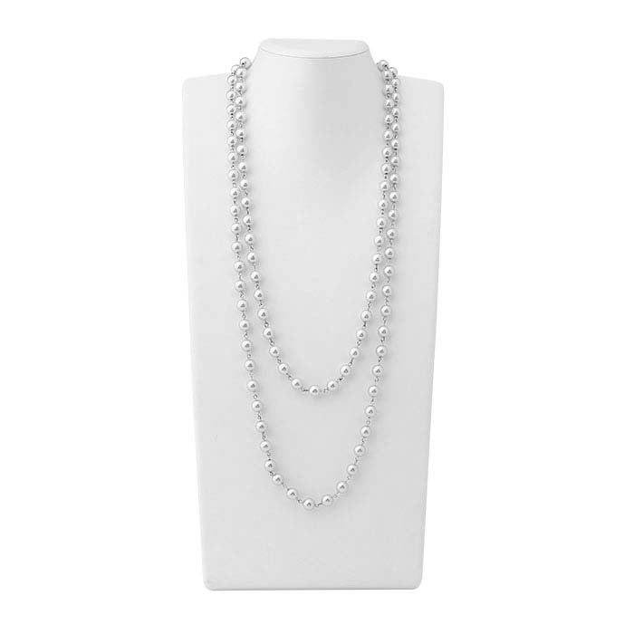 White Plastic Travel Necklace Bust Display, 342.9 mm