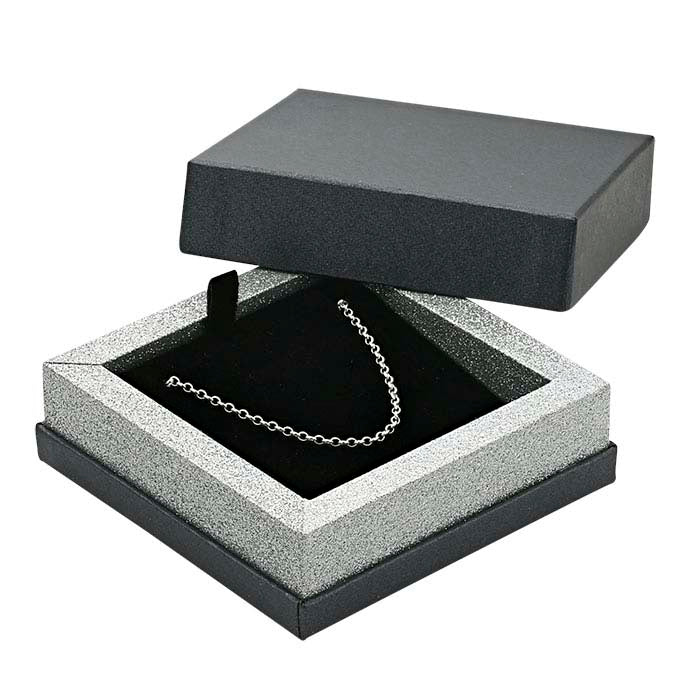 Anthrazitgraue Geschenkbox für Anhänger oder Ohrringe