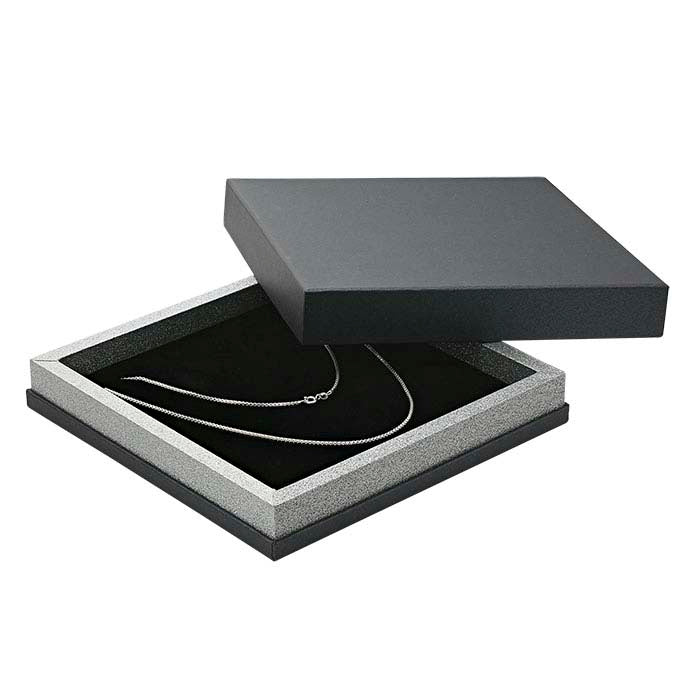 קופסת מתנה לצווארון בצבע אפור אנתרציט