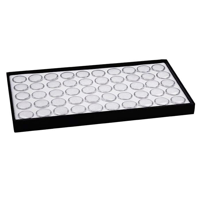 صينية جواهر كاملة الحجم مغطاة بورق أسود