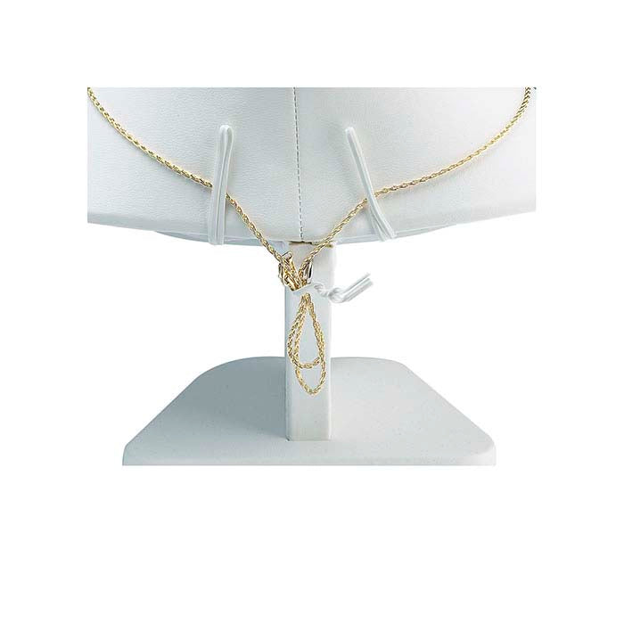 Faux Leather Necklace Bust Display