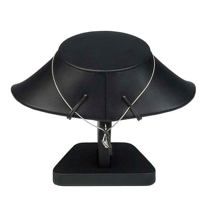 काला नकली चमड़े का हार बस्ट प्रदर्शन