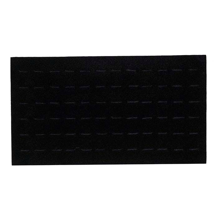 Bandeja para 72 anillos con revestimiento de terciopelo negro