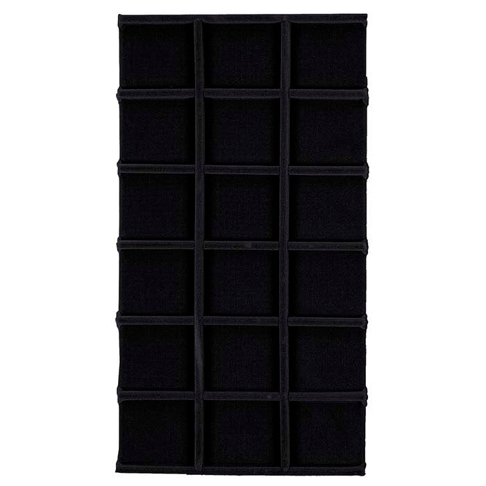 ブラックベルベット 18仕切りトレイインサート
