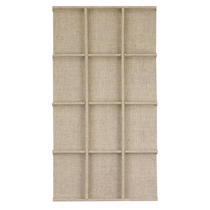 درج مكون من 12 قسم من الكتان الطبيعي