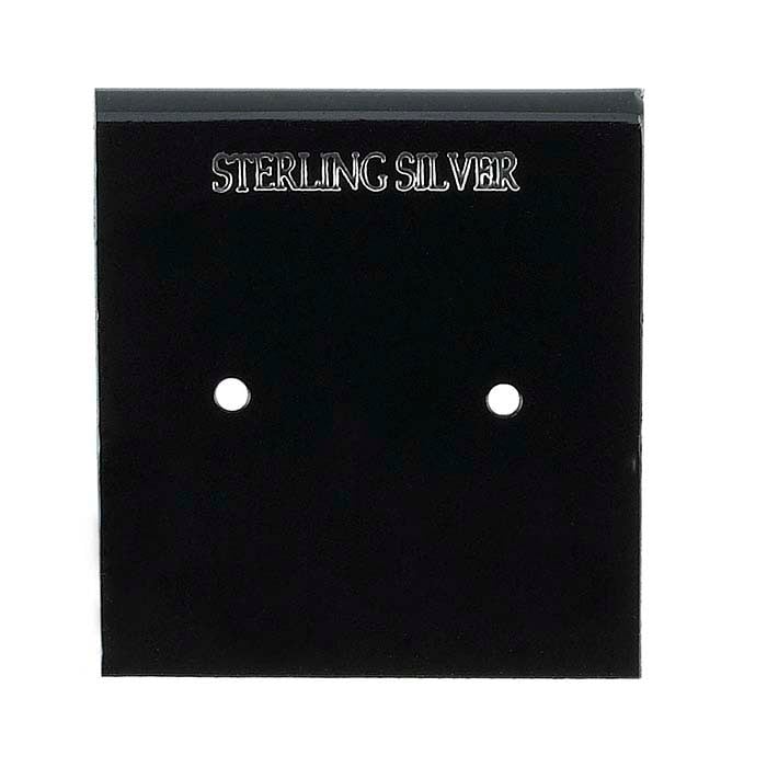 بطاقة تعليق أقراط مطبوعة بلاستيكية سوداء