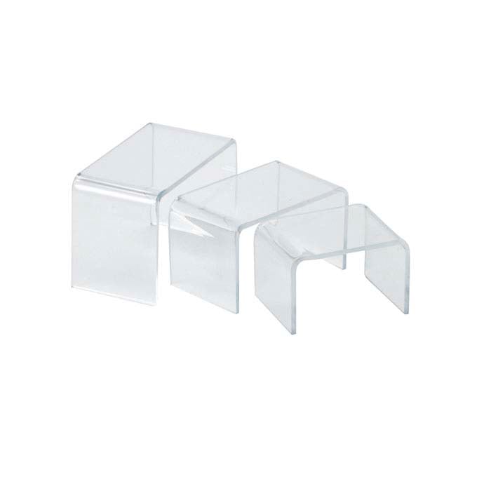 Set di espositori rialzati in acrilico trasparente