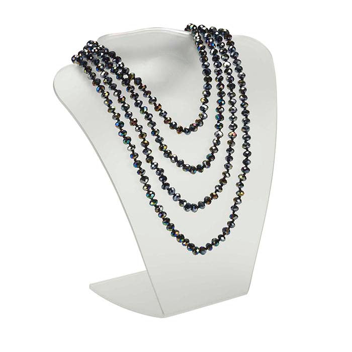 Frost Acrylic Contour Necklace Bust Display