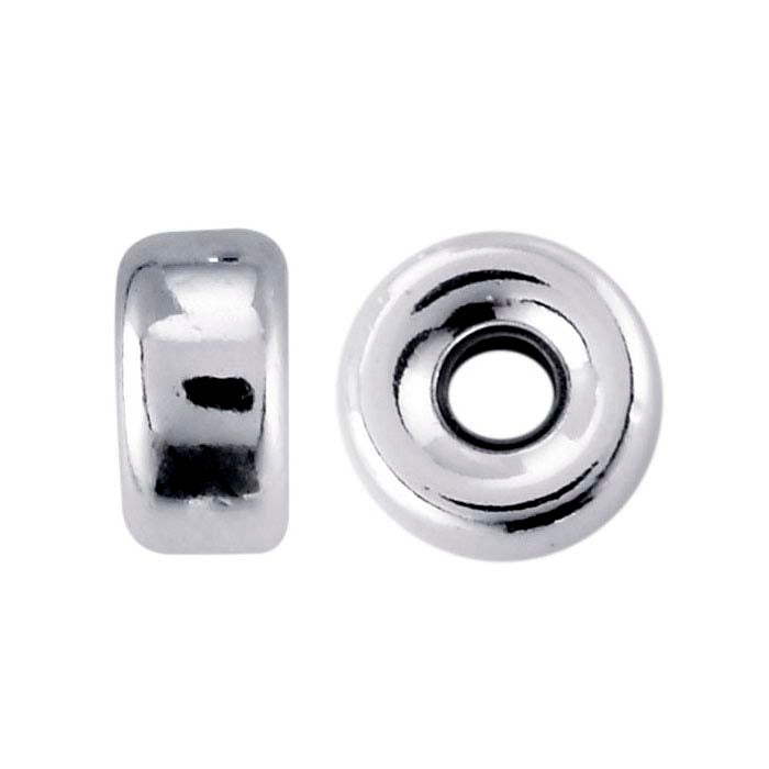 Sterling Silver Roundel Bead