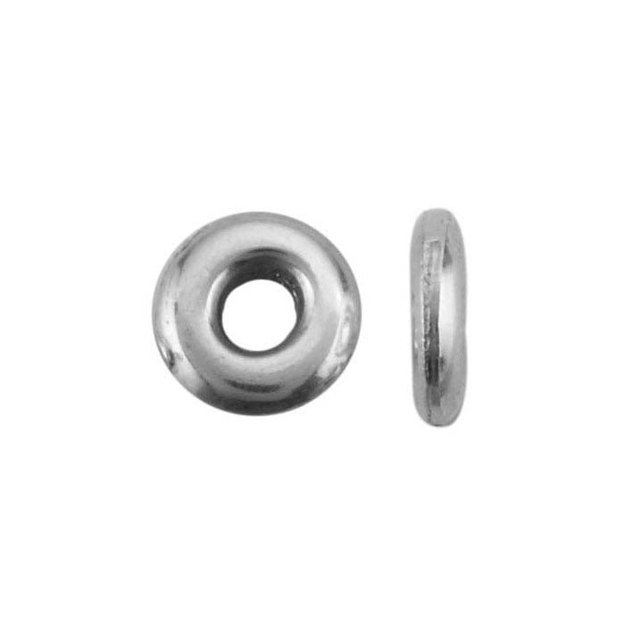 Sterling Silver 3.7 x Roundel Bead