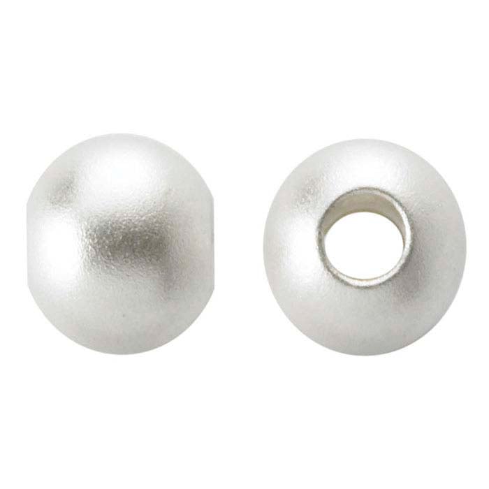 Sterling Silver Round Sandblasted Bead