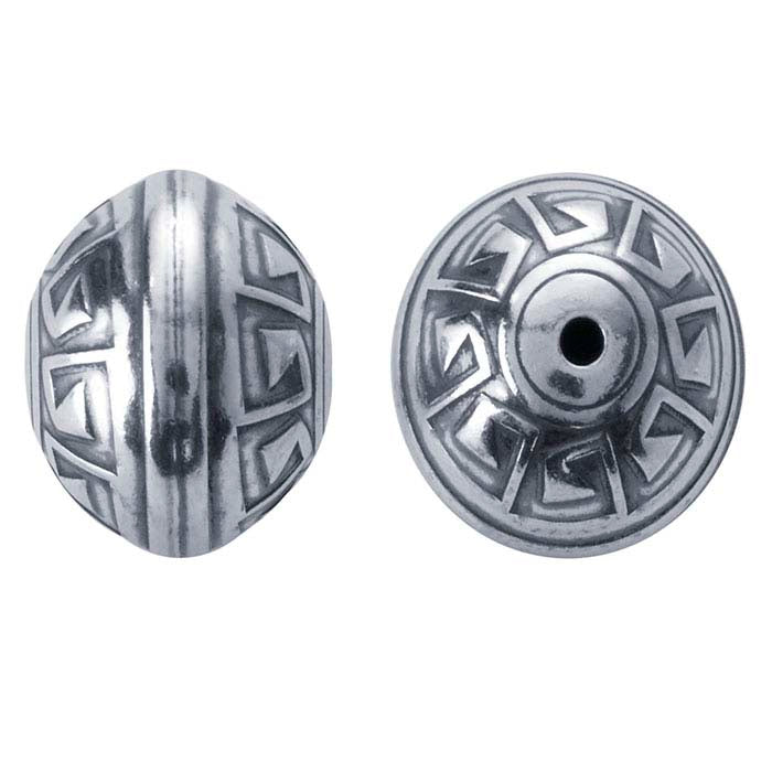 Sterling Silver Round Stamped Bead