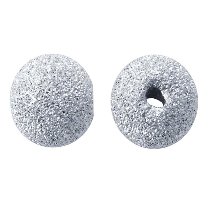 Sterling Silver Round Stardust Bead