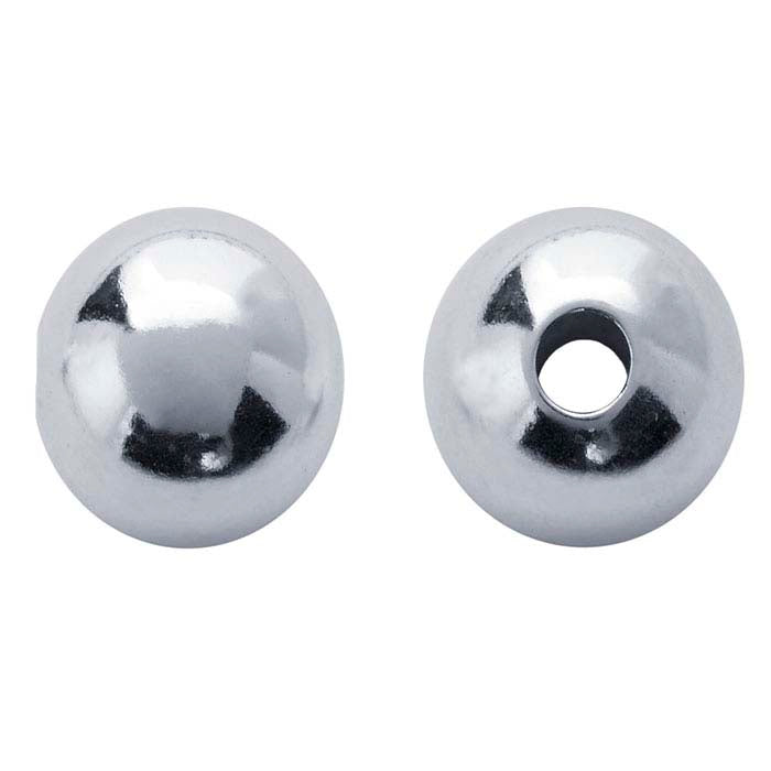 Sterling Silver Round Seamless-Look Bead