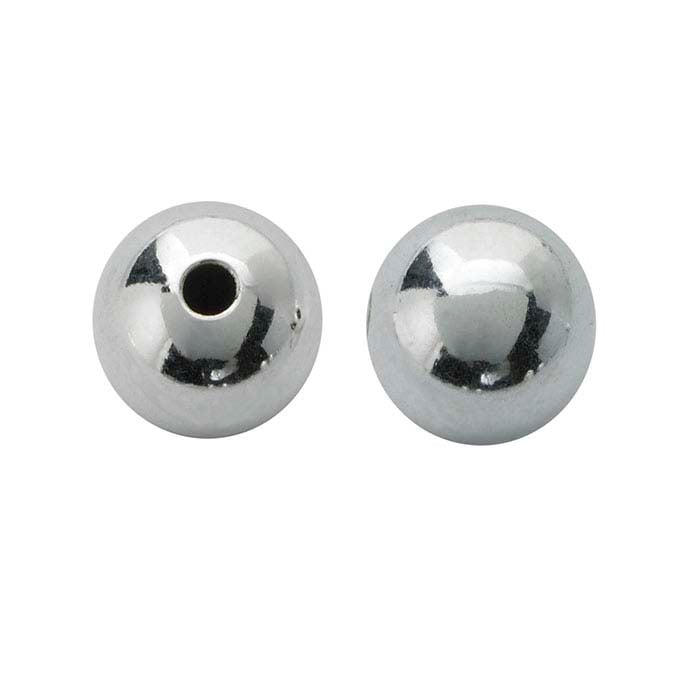 Sterling Silver Round Heavy-Wall Bead