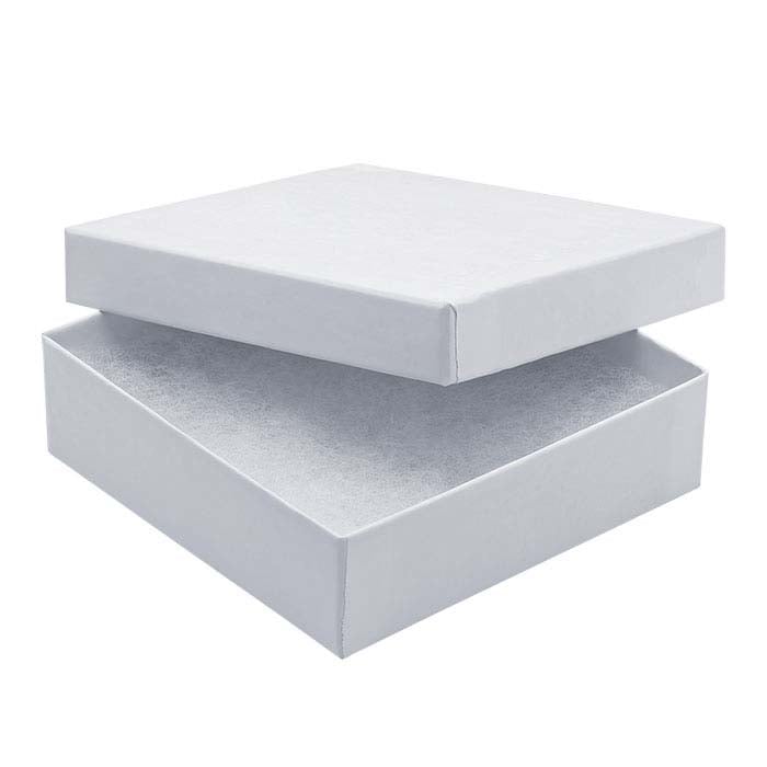 White Glossy Paper-Covered Gift Box