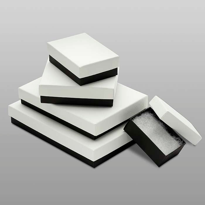 Black & White Paper-Covered Gift Box