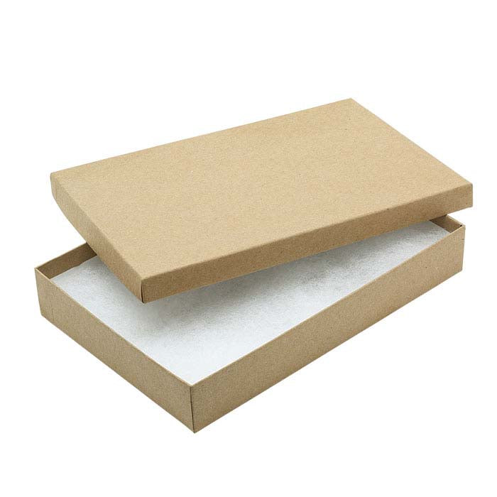 Kraft resirkulert papir 203,2 mm x 139,7 mm x 31,75 mm gaveeske