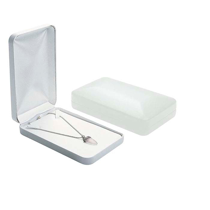 White Faux Leather Necklace Gift Box