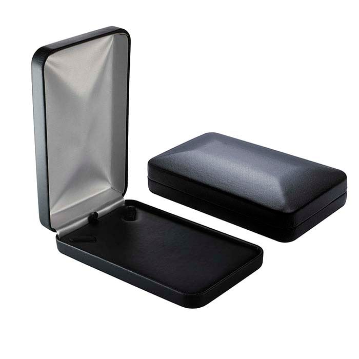 Black Faux Leather Necklace Gift Box