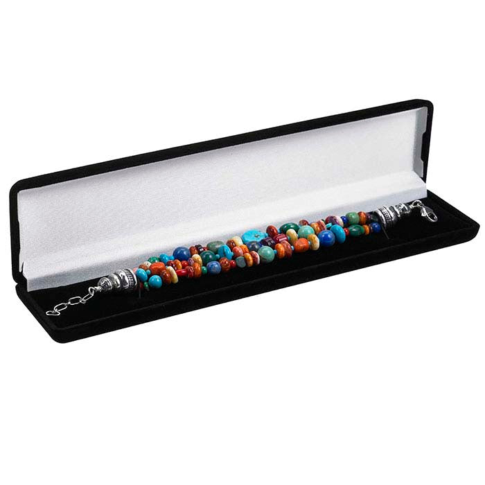 Black Flocked Velour Bracelet Gift Box