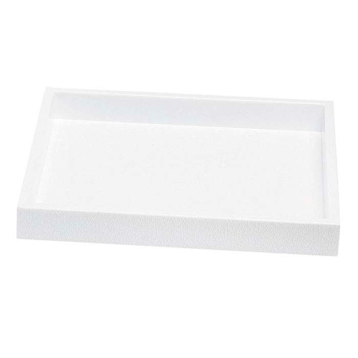 White Plastic Stackable Half-Size Tray