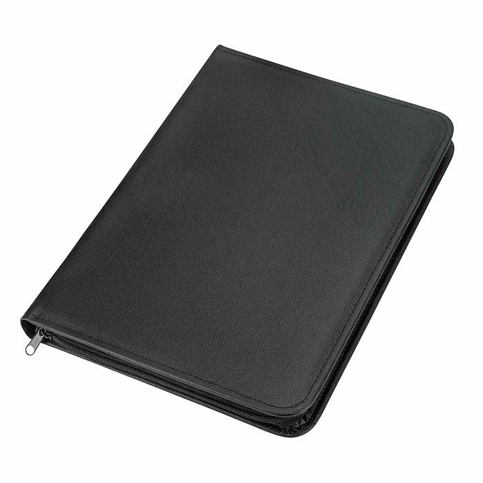 Black Faux Leather Chain Portfolio