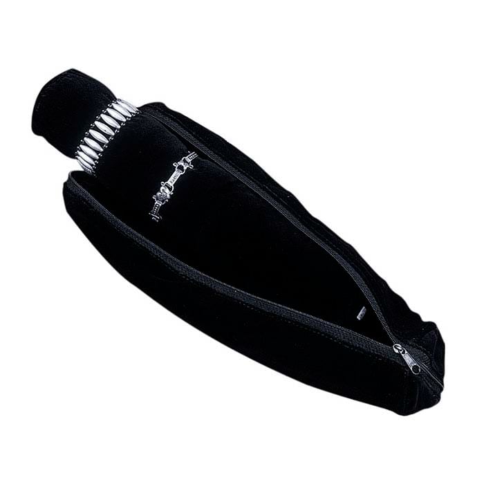 Black Velveteen Bracelet & Watch Roll Display with Cover