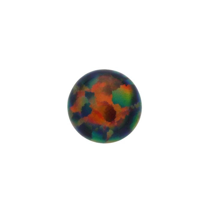 Kyocera Black Opal 4mm Round Cabochon