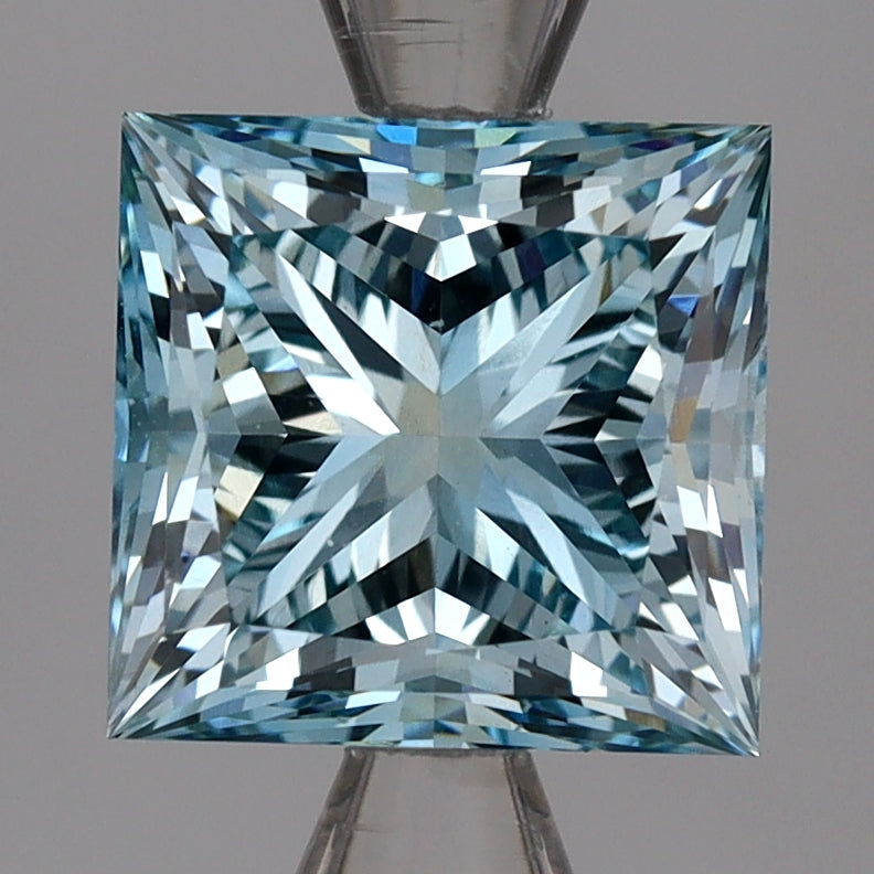 Lab-Grown Diamond 3.01ct, Princess, Blue, VS1