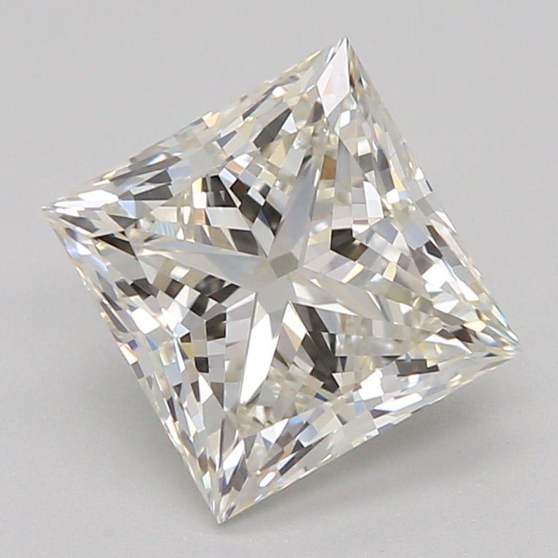 Laboratorijoje užaugintas deimantas 1,27 ct, princesės briaunos, I spalva, VVS2 skaidrumas