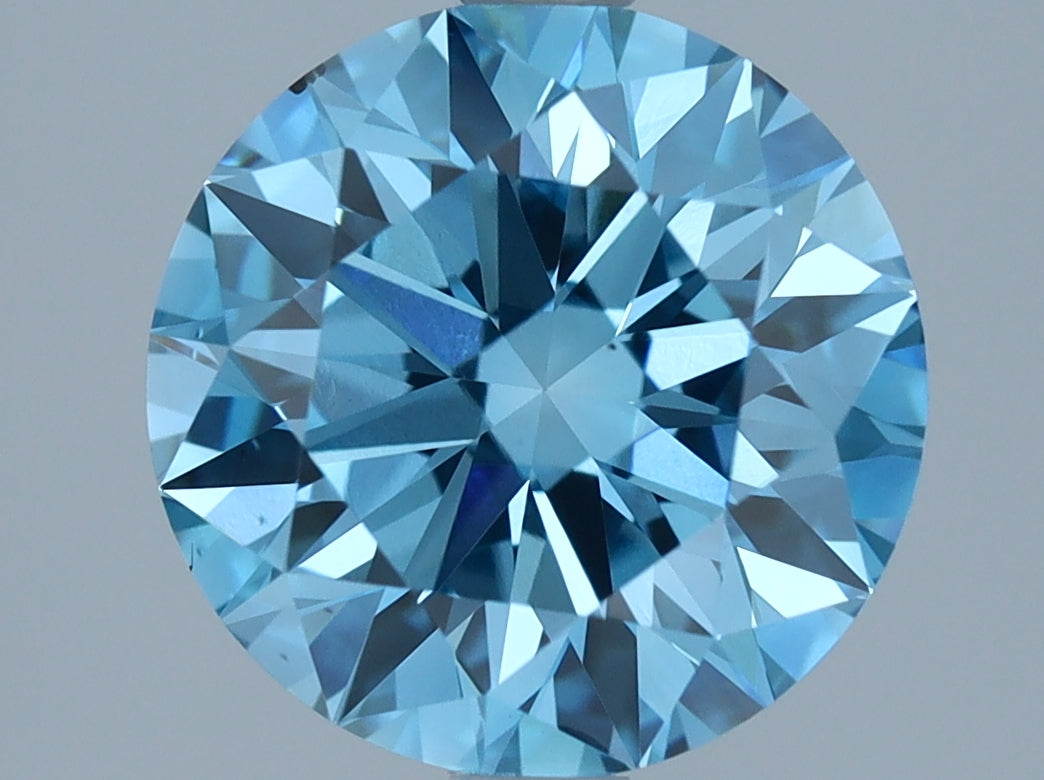 Lab-Grown Diamond 2.39ct, Round, Blue, VS2