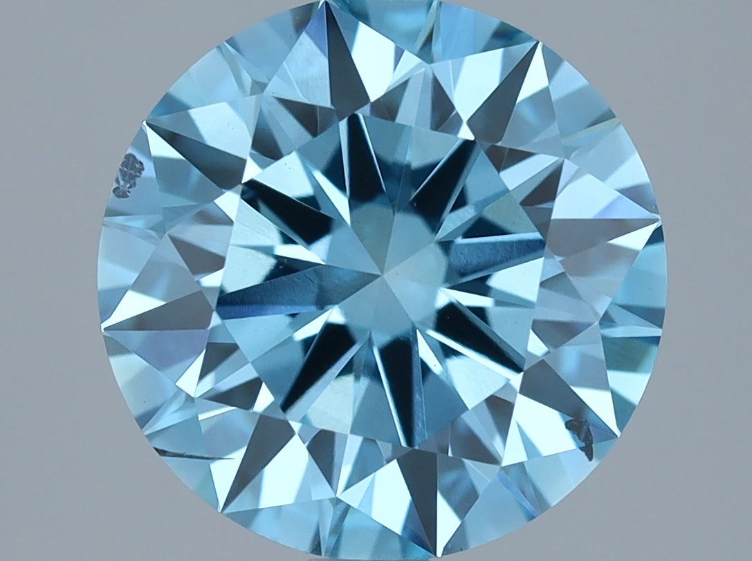Lab-Grown Diamond 2.43ct, Round, Blue, SI1