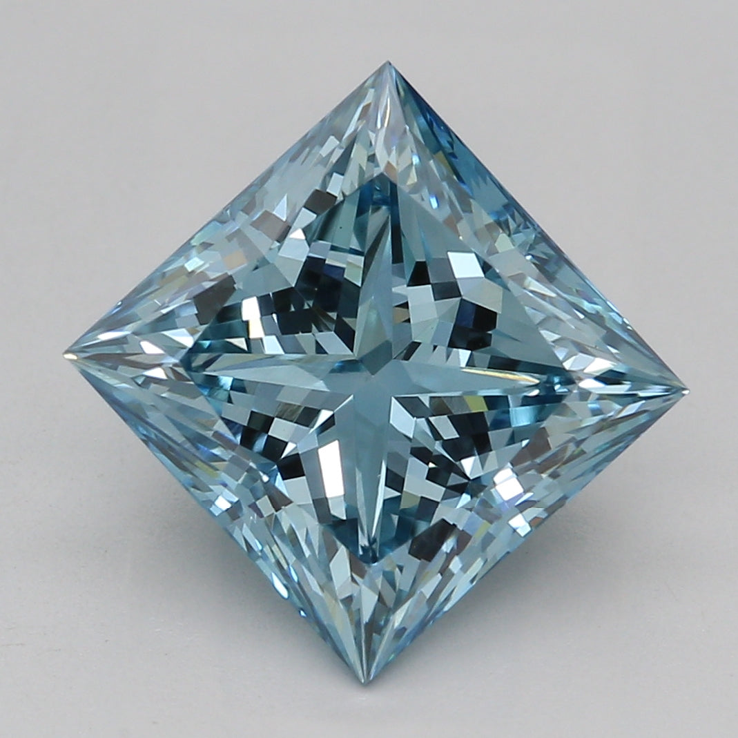 Lab-Grown Blue Diamond 2.23-ct Princess, VS1