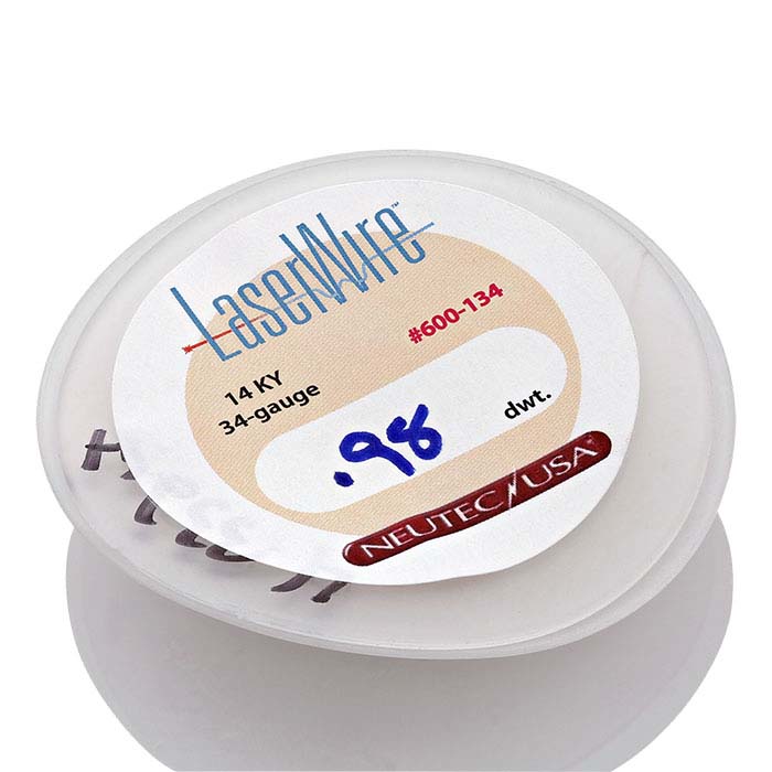 14K Yellow Gold Laser-Weight Round Wire, 0.16mm, Dead-Soft