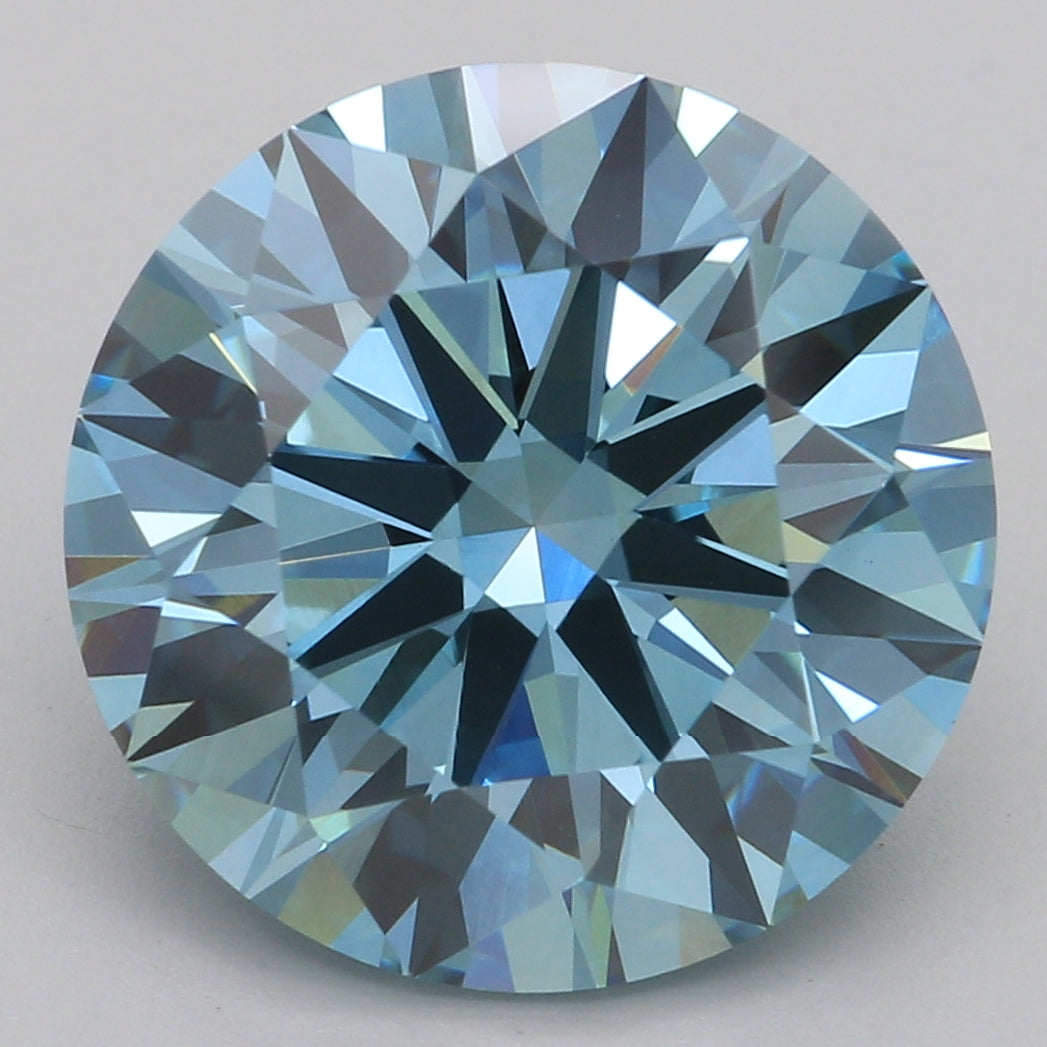 Lab-Grown Diamond 4.49ct, Round, Blue, VS2