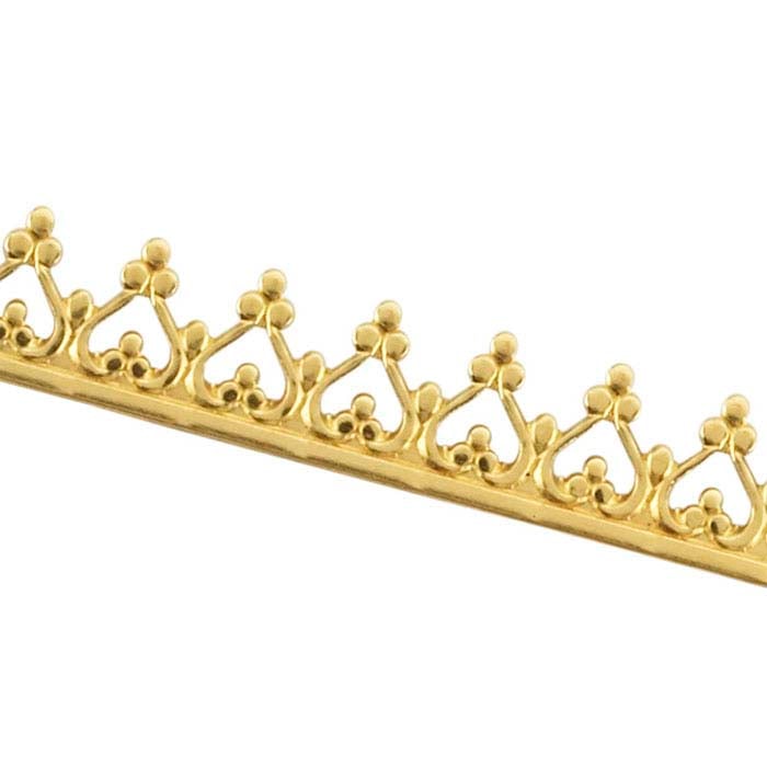 18K Yellow Gold "Inverted Heart" Gallery Wire, Hard (as rolled