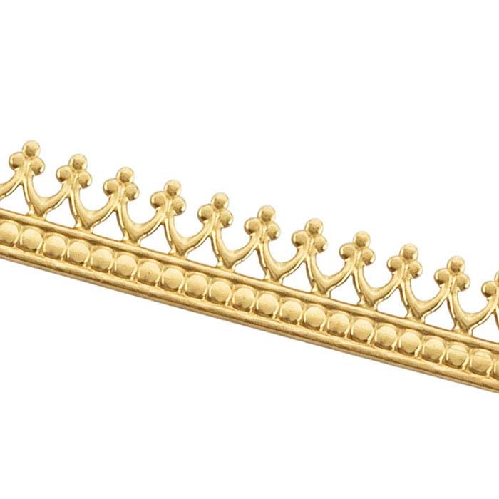 14K Yellow Gold "Crown" Gallery Wire, Hard (as rolled