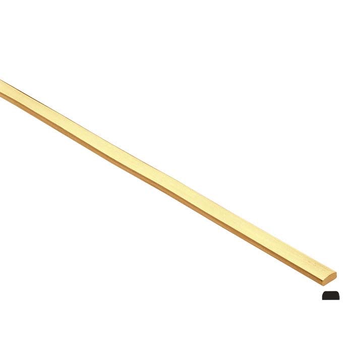 14K Yellow Gold Crazy-8 Half-Round Wire, 3.26mm, Dead-Soft