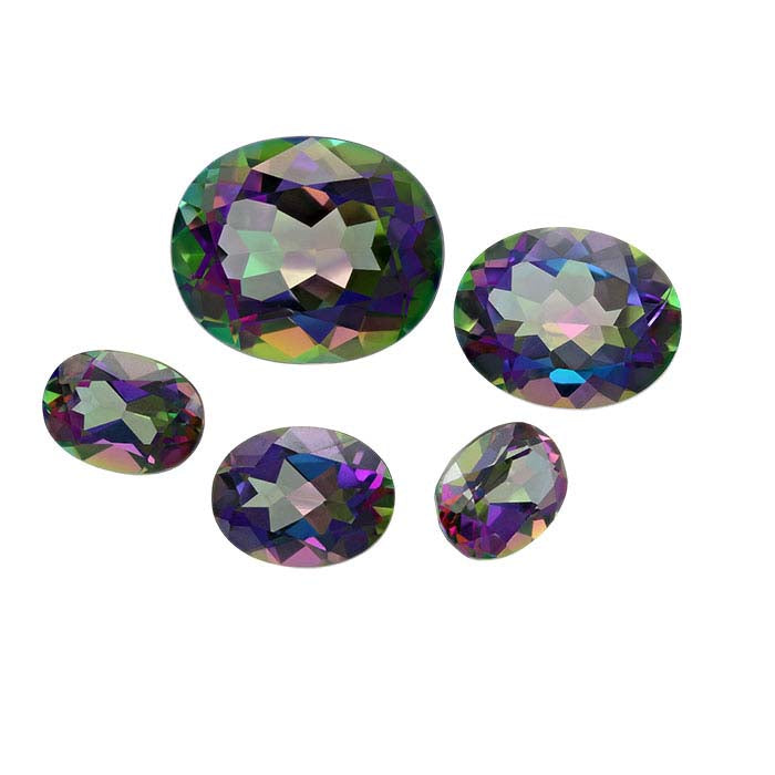 Azotic Green Mystic™ Topaz Oval Faceted Gemstone