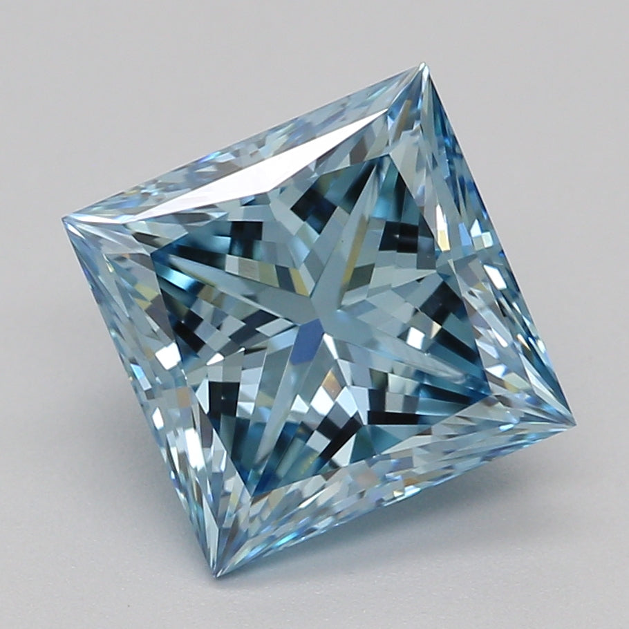 Lab-Grown Diamond 1.58ct, Princess, Blue, VVS2