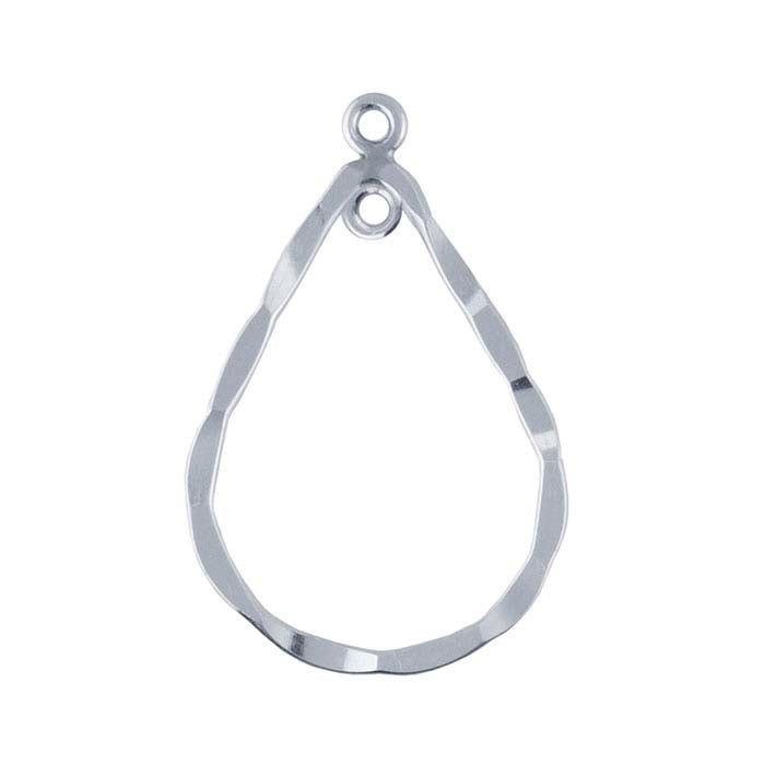 스털링 실버 해머드 티어드롭 컴포넌트