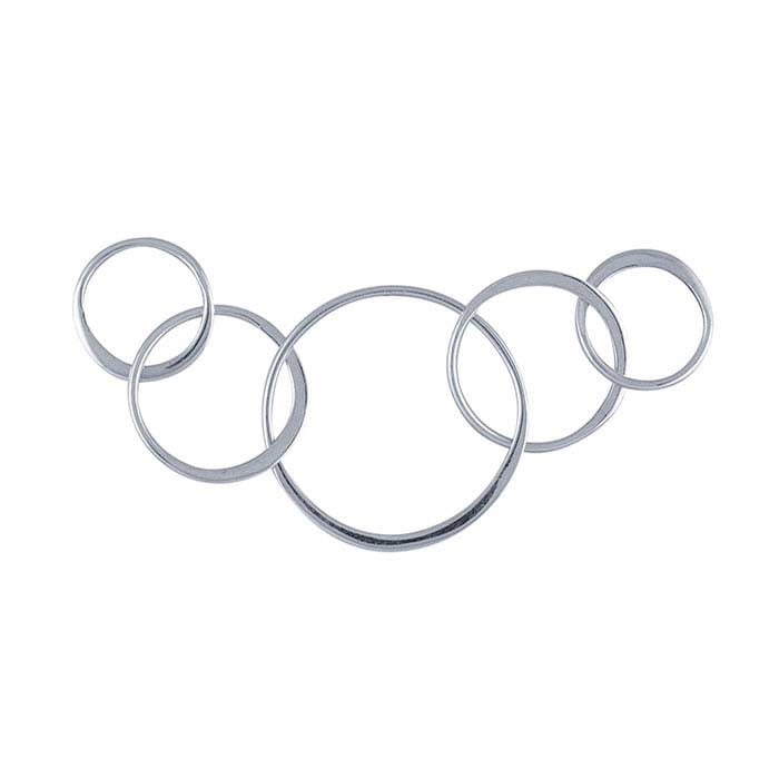 Sterling Silver Open Circle Links Festoon Pendant